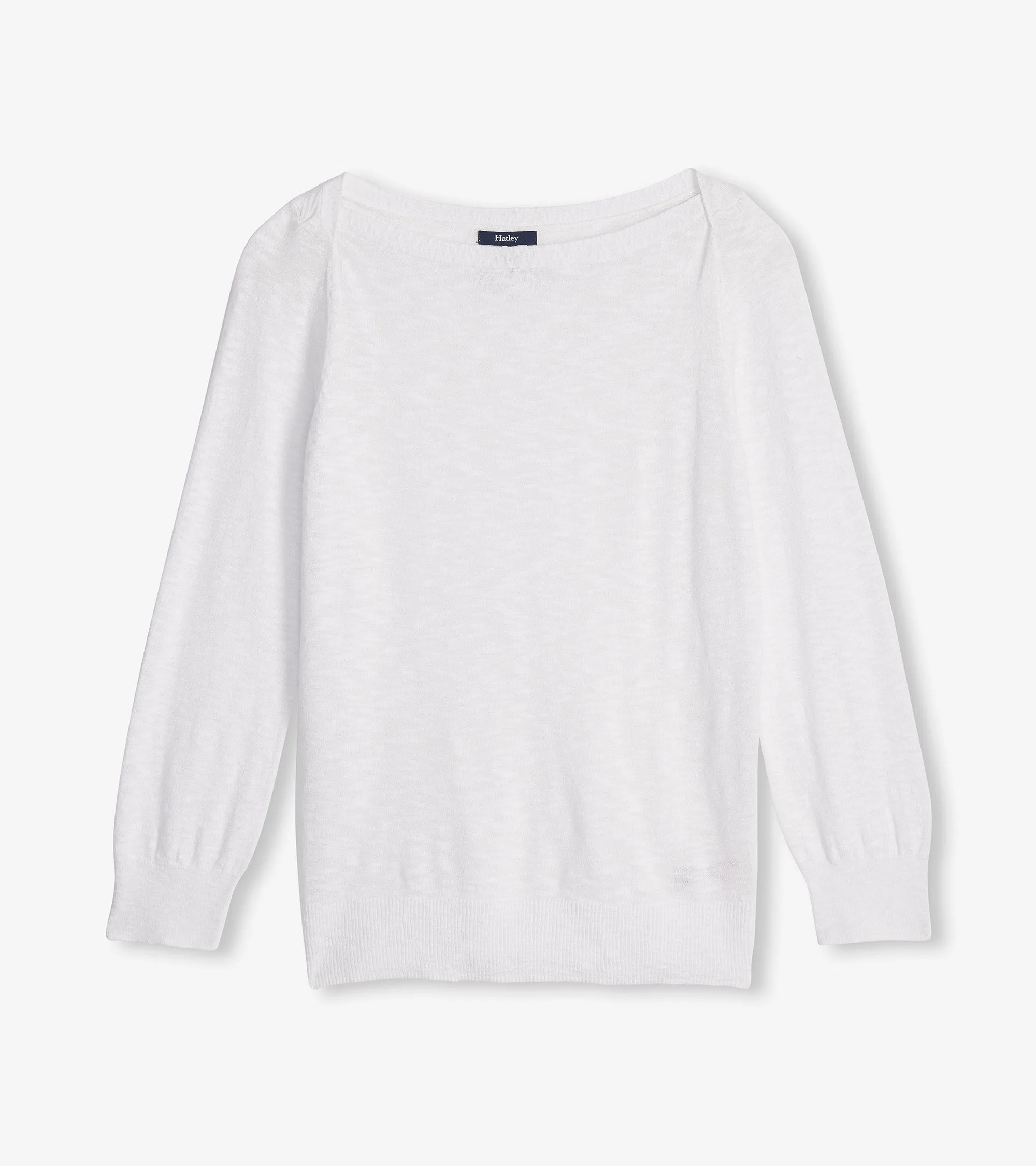 3/4 Sleeve Knit Breton - White -Hatley