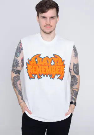 A Day To Remember - Metal Logo White - Sleeveless