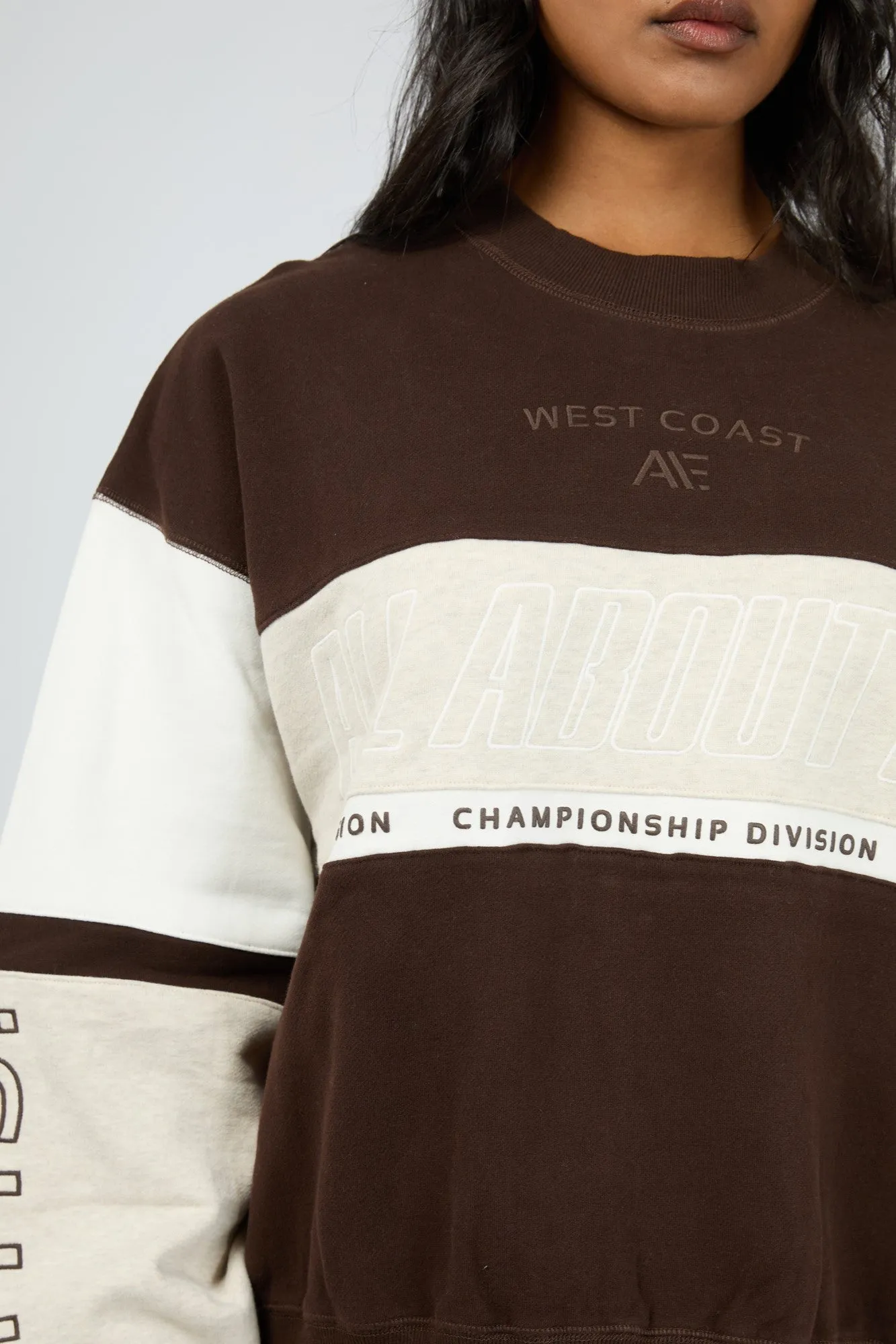 All About Eve Performance Slouch Panel Crew Brown