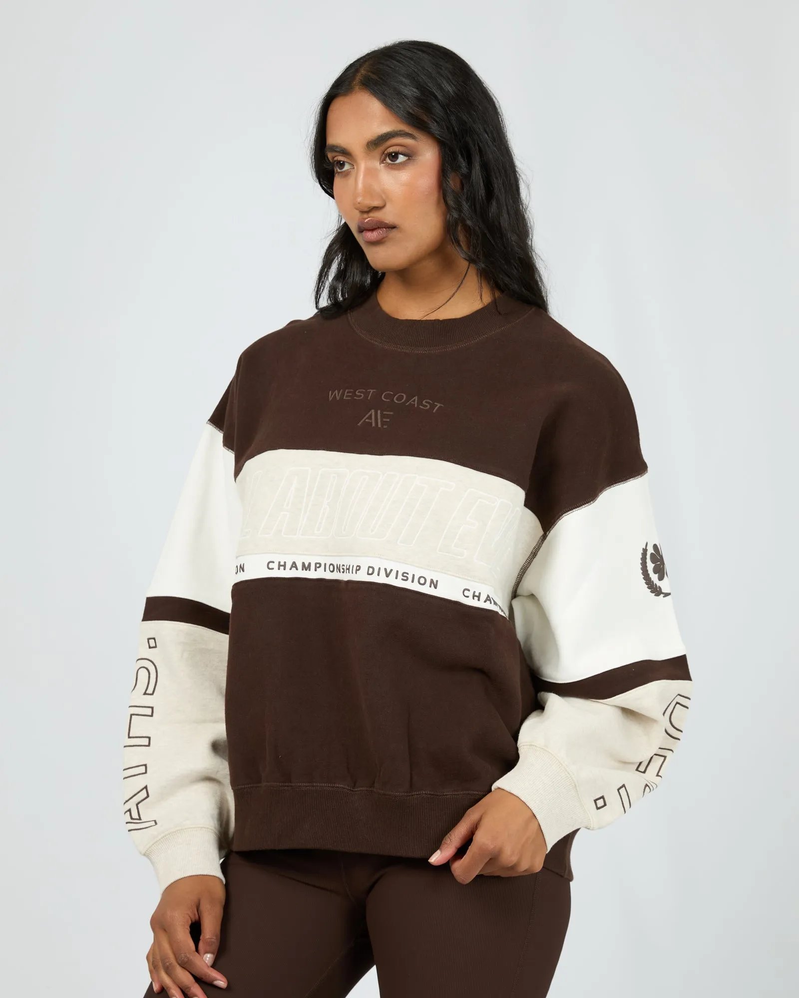 All About Eve Performance Slouch Panel Crew Brown