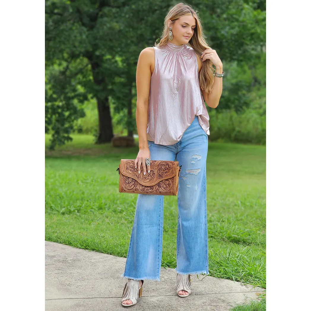 Andree Women's Blush Shimmer Top