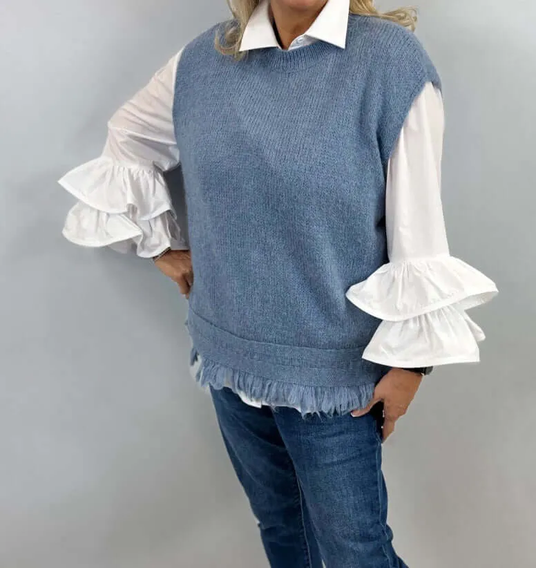 Arabella Double Frill Sleeve Shirt