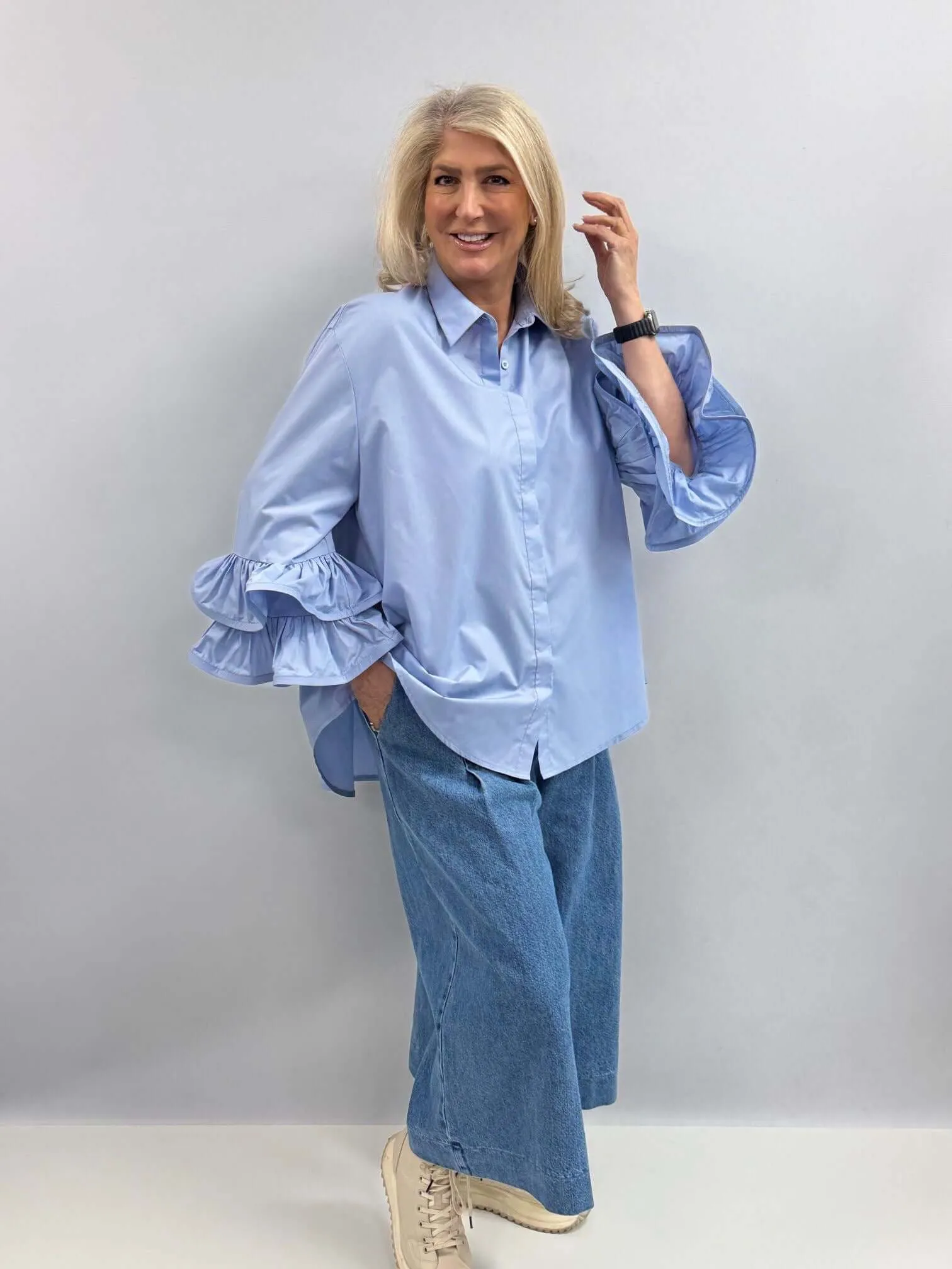 Arabella Double Frill Sleeve Shirt