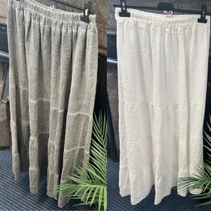 Ariel Hessian Maxi Length Skirt