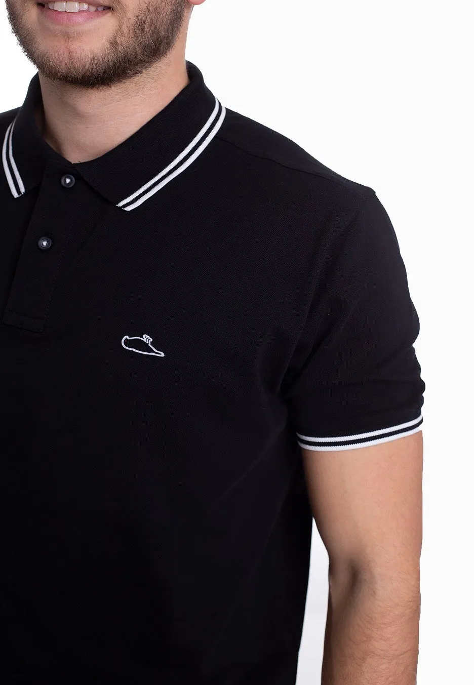 Atticus - Classic Tipped Black/White - Polo