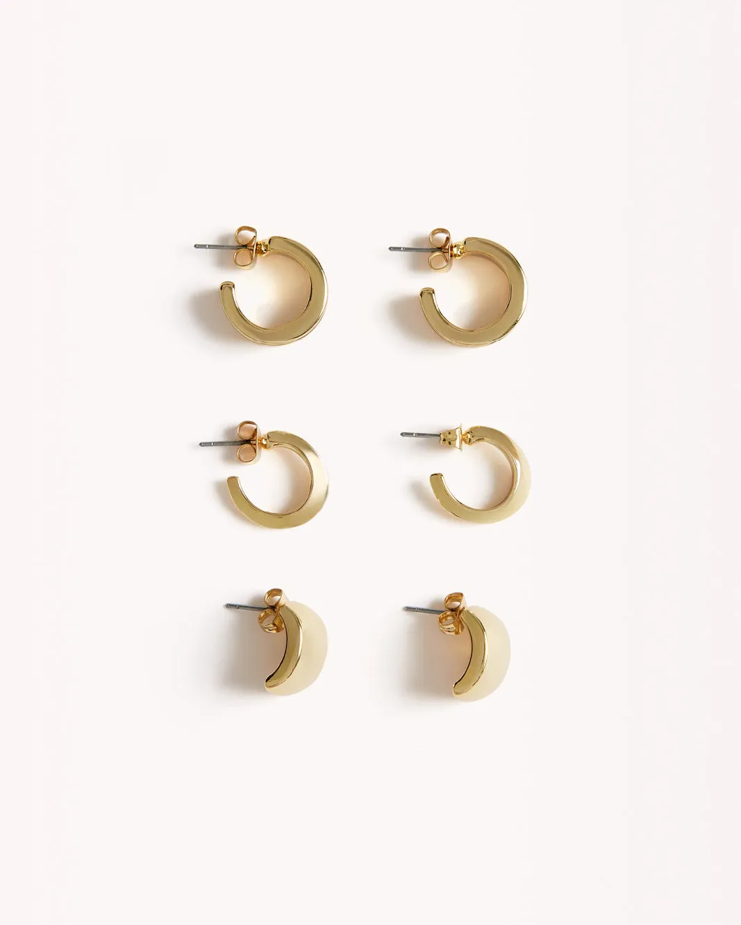 BELLE 3 PACK EARRINGS - GOLD PLATED 18K
