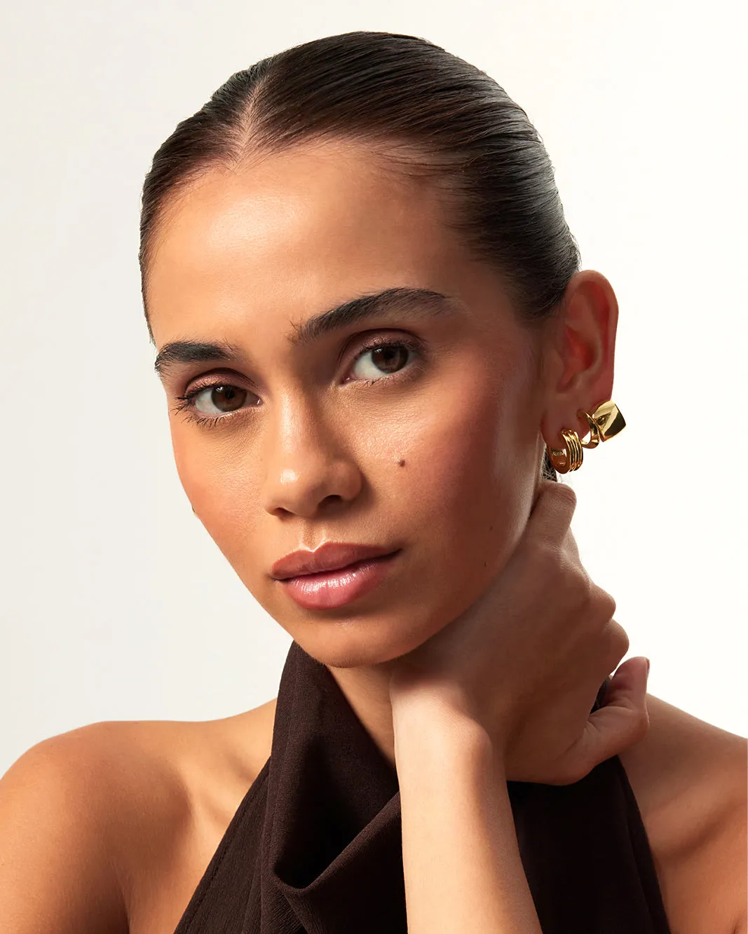 BELLE 3 PACK EARRINGS - GOLD PLATED 18K