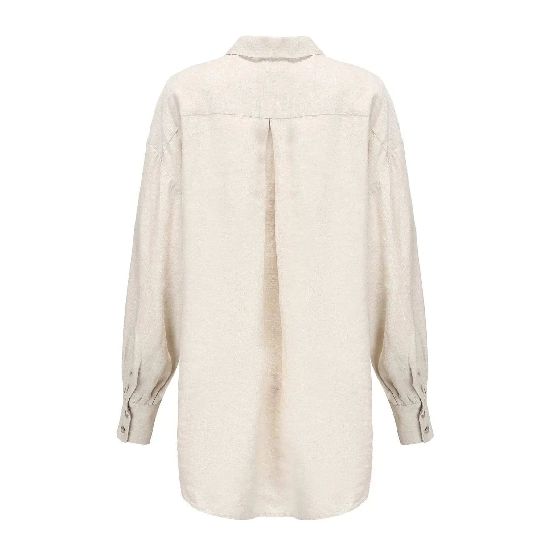 Billie Linen Shirt/Dress - Oatmeal