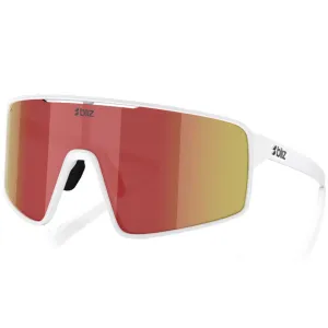 Bliz P001 sunglasses - Matt White Brown W Red Mirror