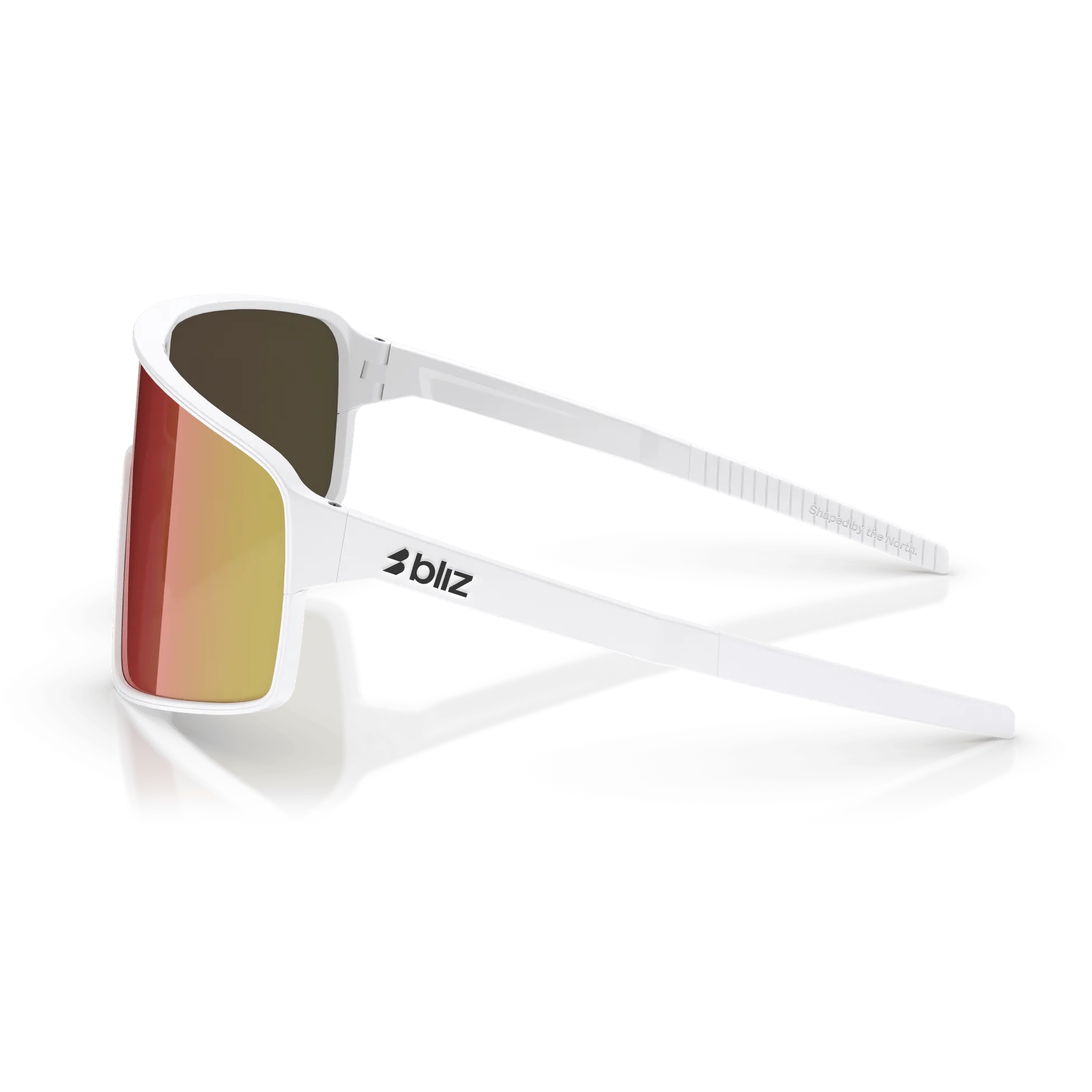 Bliz P001 sunglasses - Matt White Brown W Red Mirror