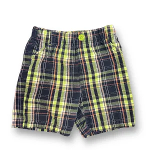 Boys Buster Brown Size 12 Months Navy/Green Plaid Pull-On Shorts