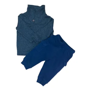 Boys Jumping Beans Size 12 Months Navy & Gray 2-Pc Outfit