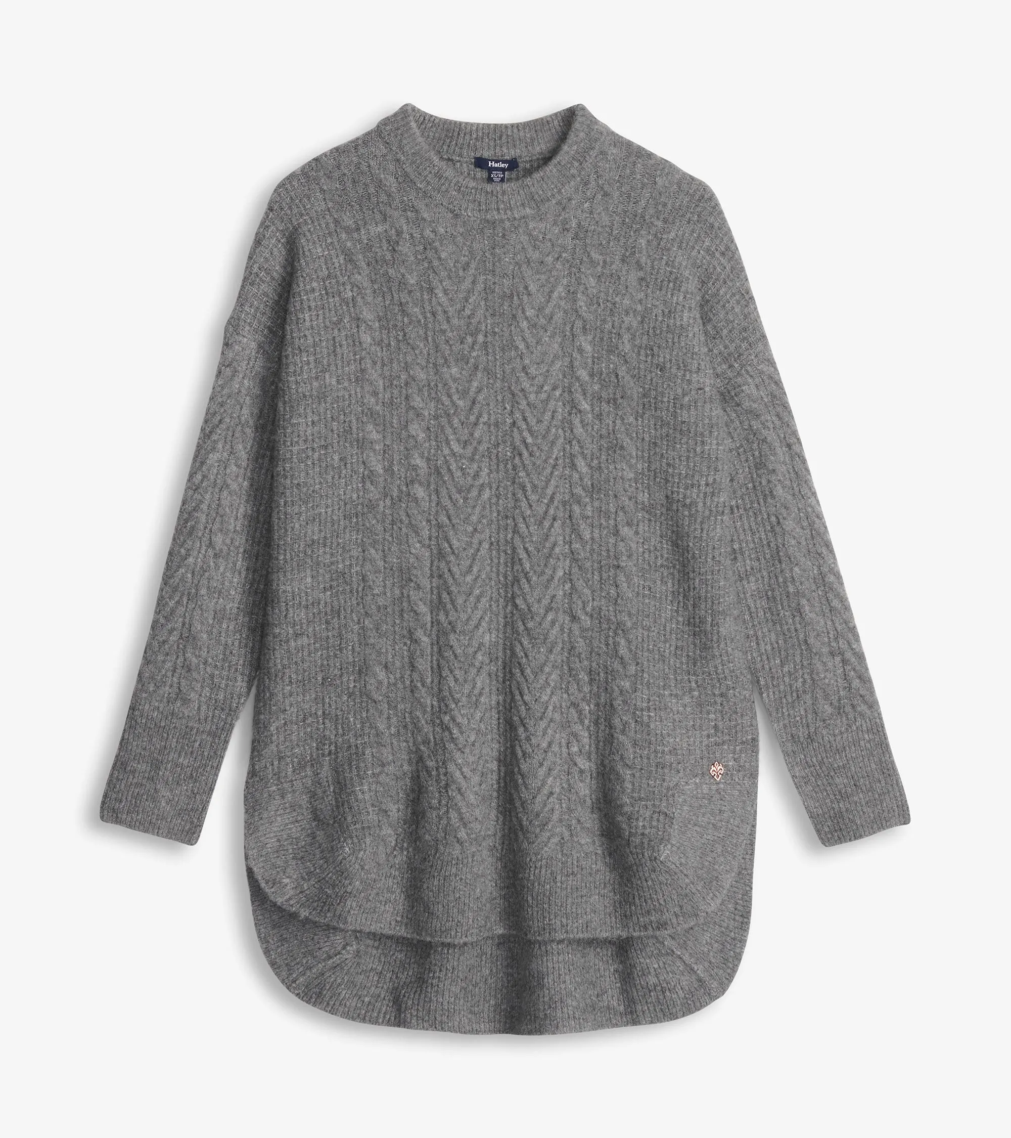 Cable Knit Tunic - Charcoal Heather -Hatley
