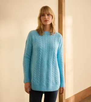 Cable Knit Tunic - Sky Blue -Hatley
