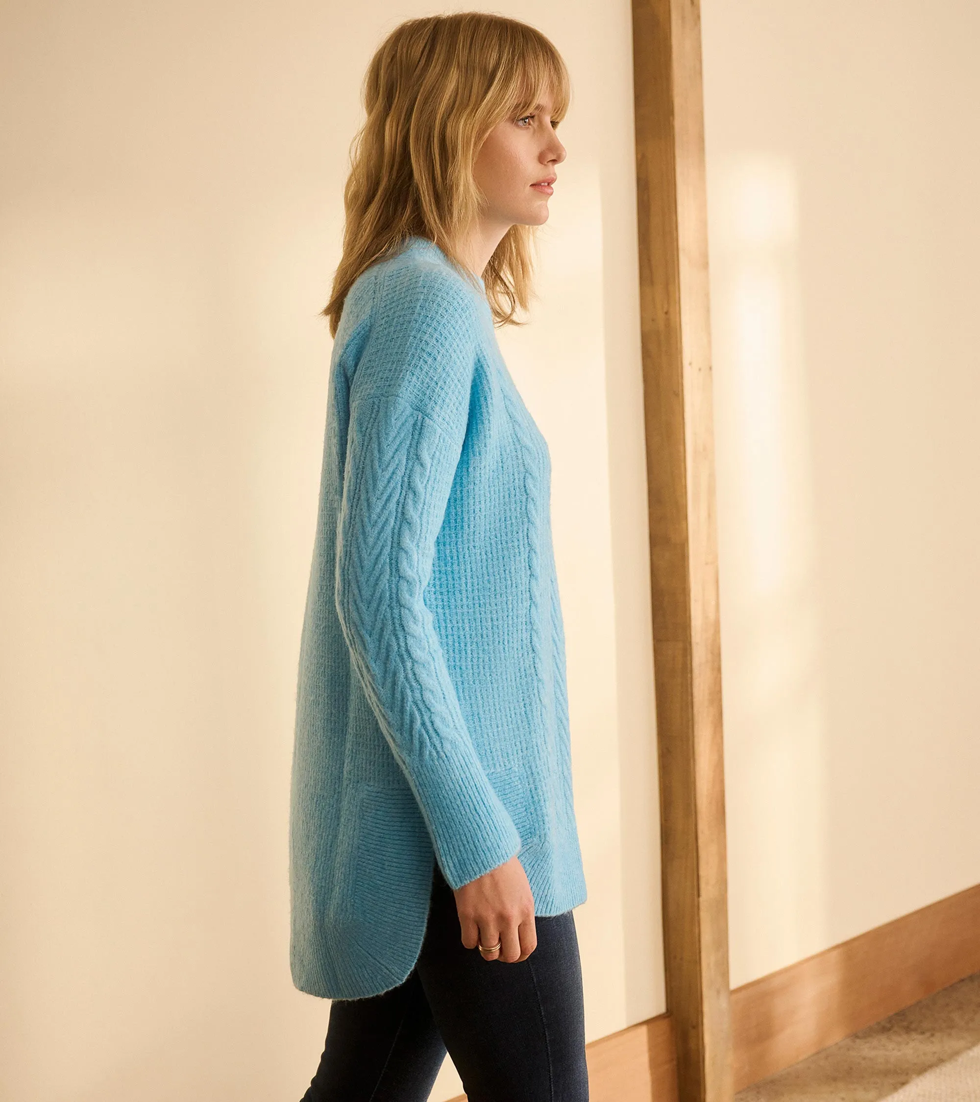 Cable Knit Tunic - Sky Blue -Hatley