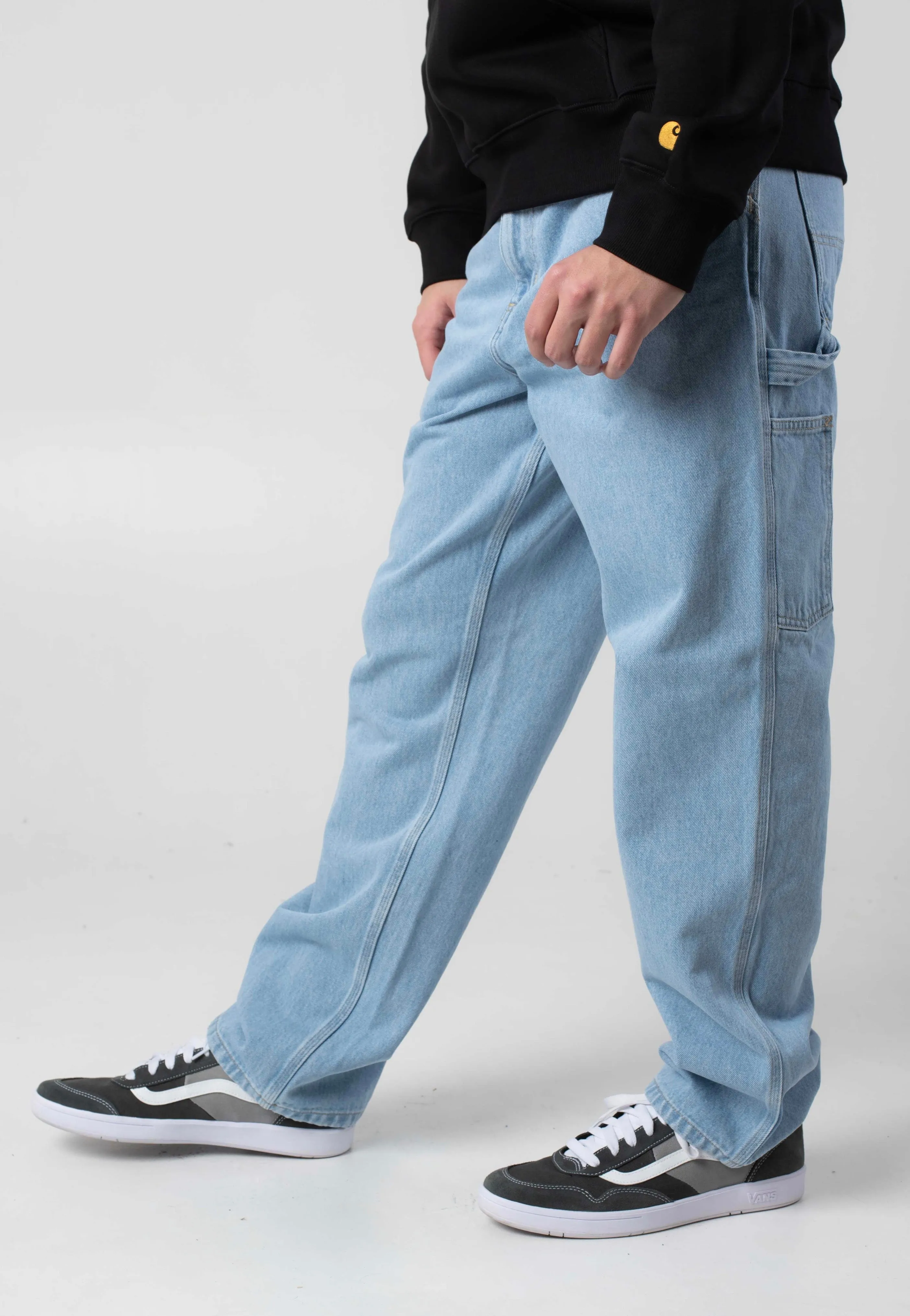 Carhartt WIP - Single Knee Heavy Stone Bleached Blue - Jeans