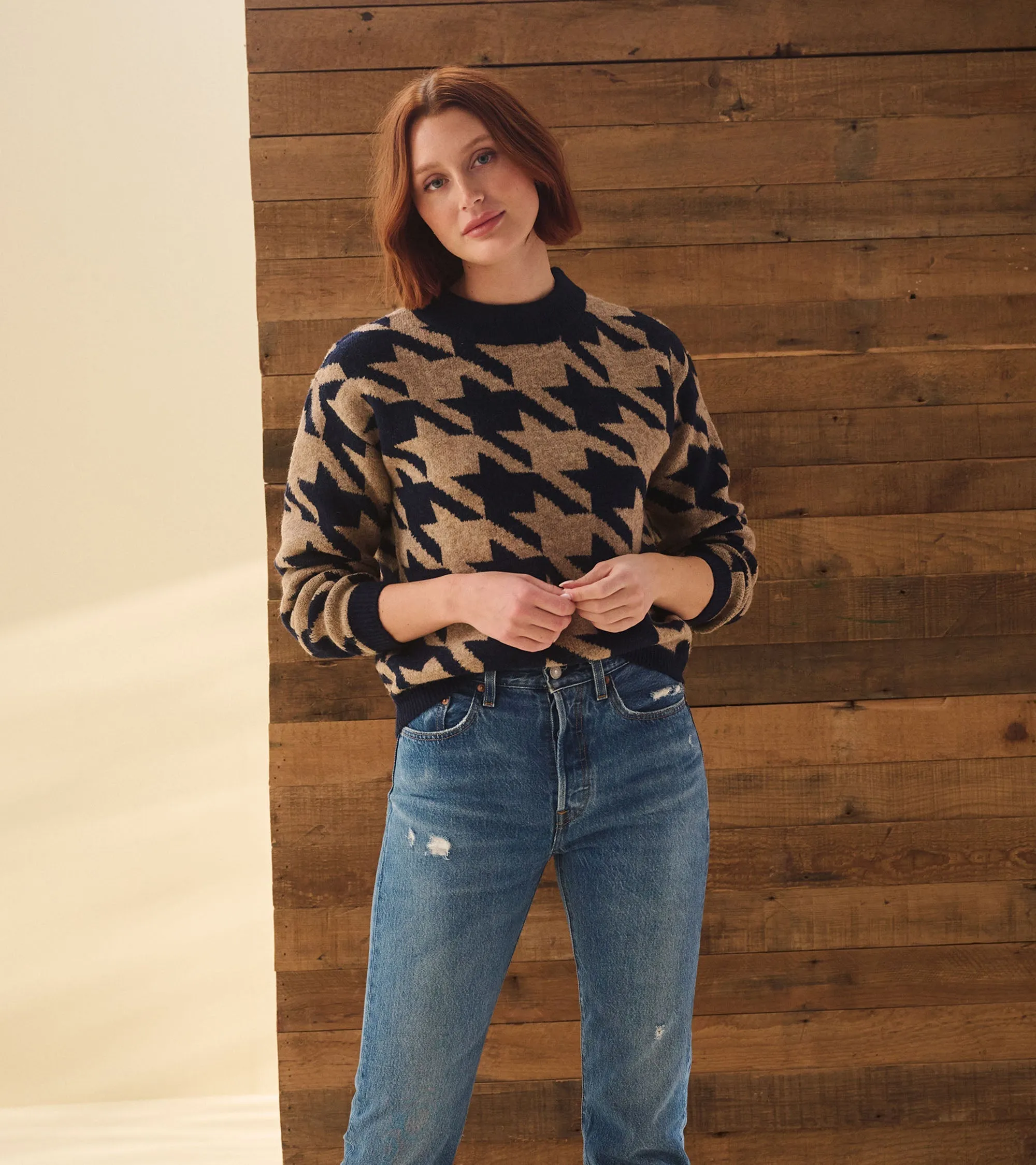 Carmi Pullover - Large Houndstooth -Hatley