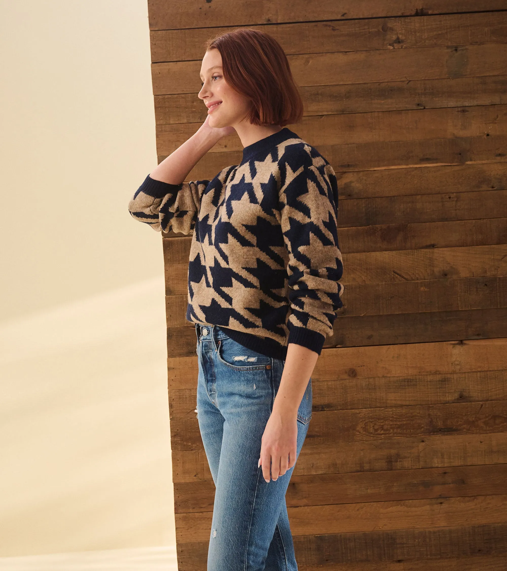 Carmi Pullover - Large Houndstooth -Hatley