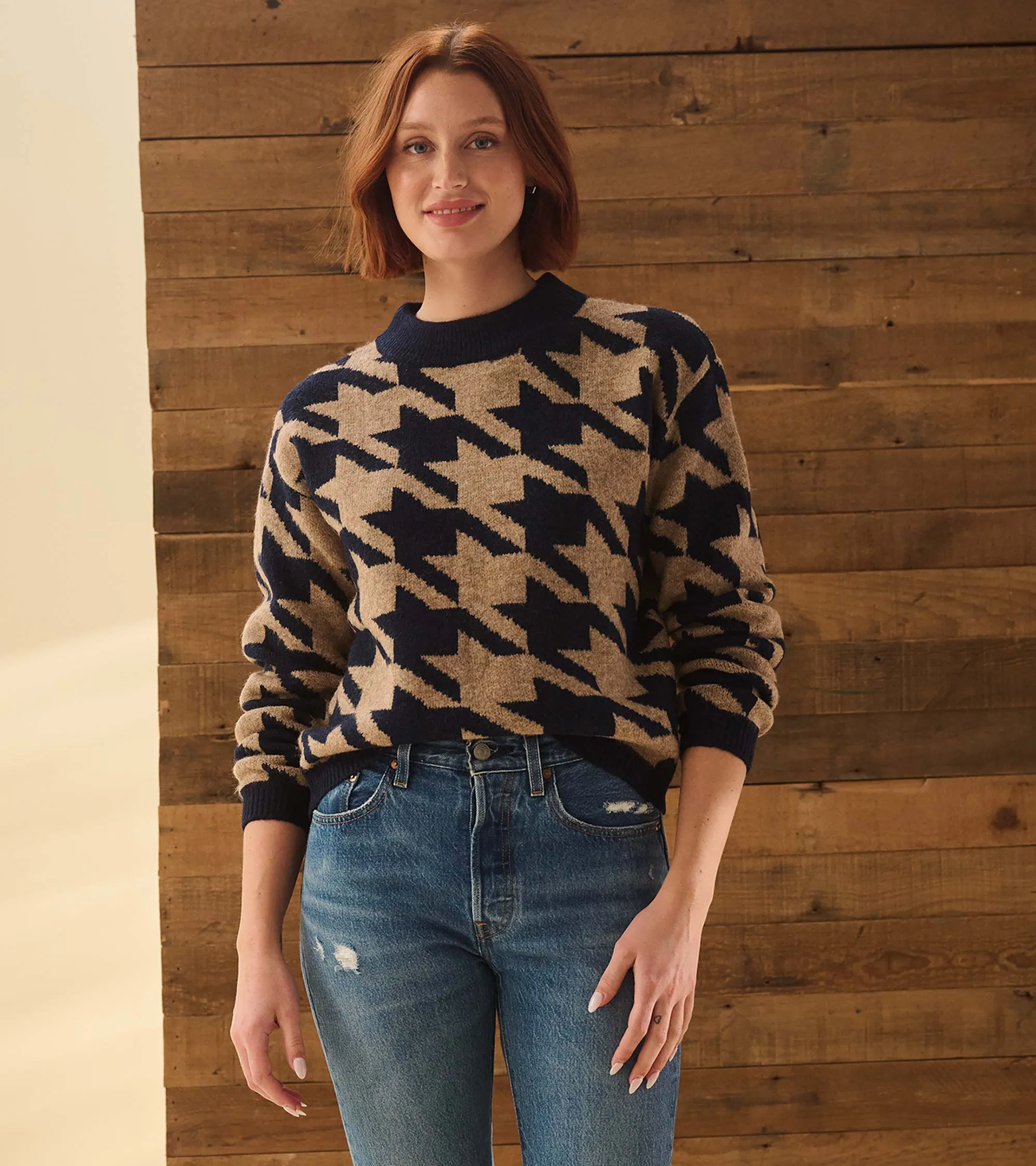 Carmi Pullover - Large Houndstooth -Hatley