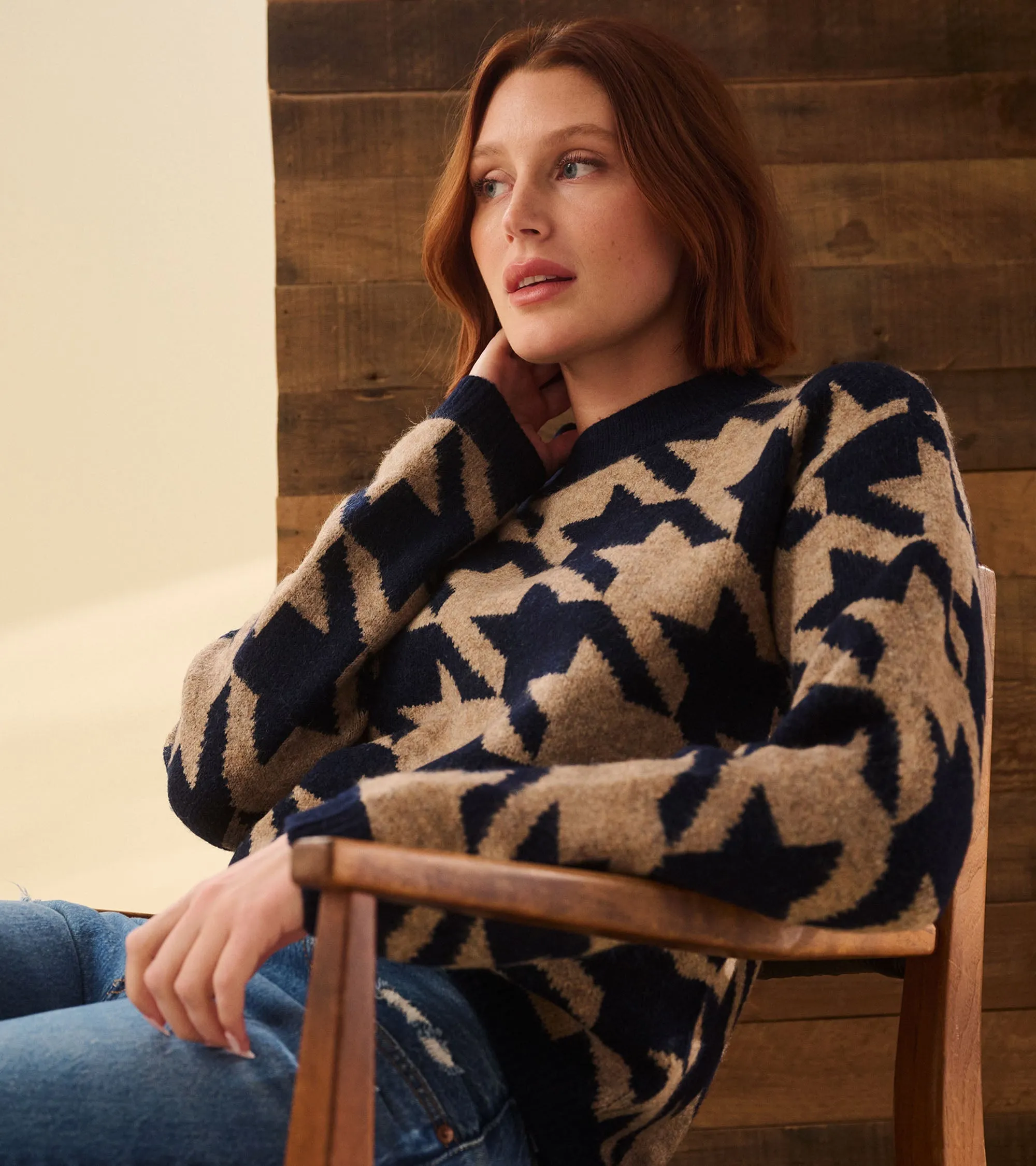 Carmi Pullover - Large Houndstooth -Hatley