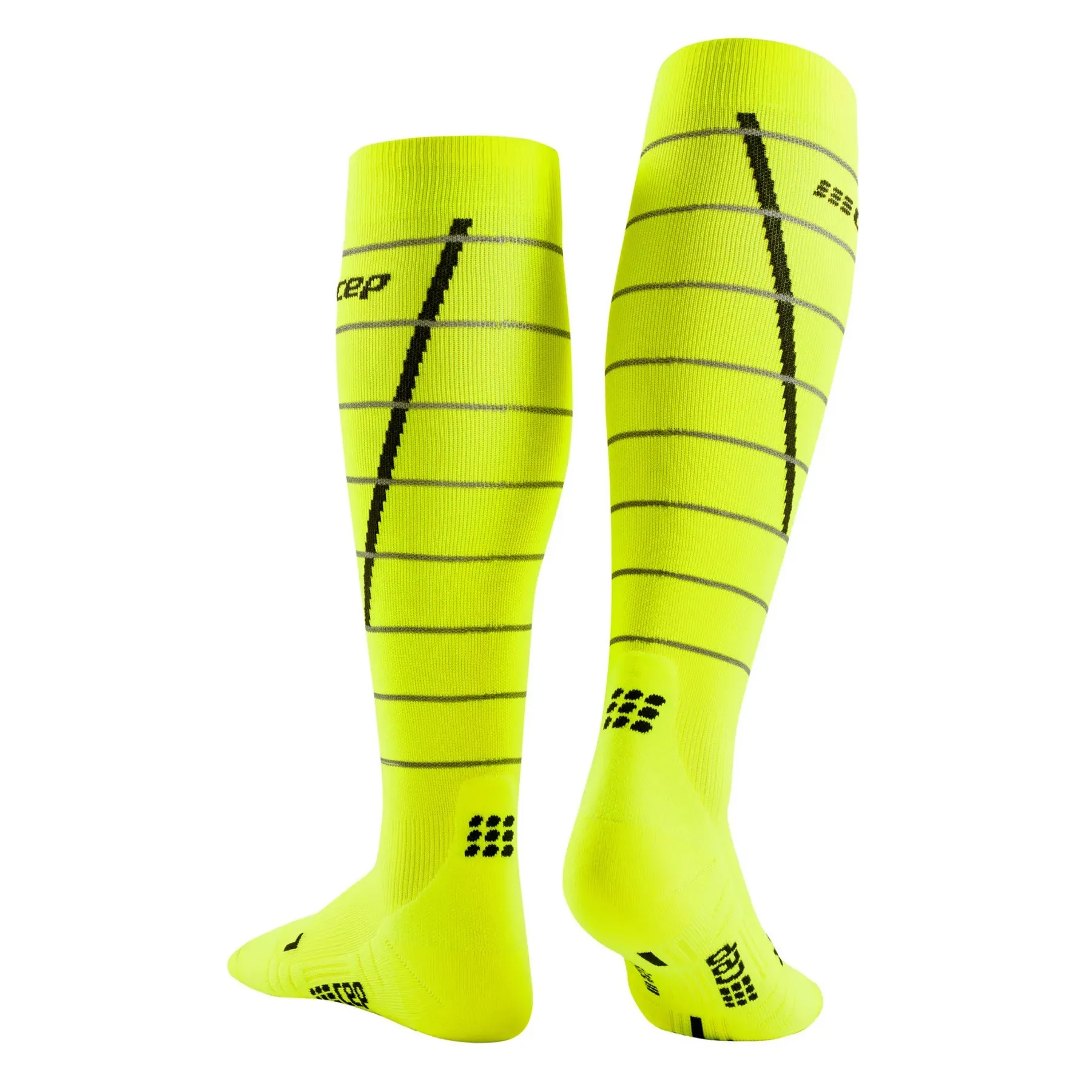 CEP Compression Reflective Tall Compression Men's Compression Sock (Neon Yellow)