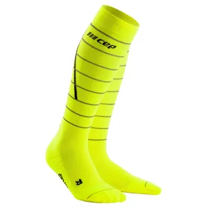 CEP Compression Reflective Tall Compression Men's Compression Sock (Neon Yellow)