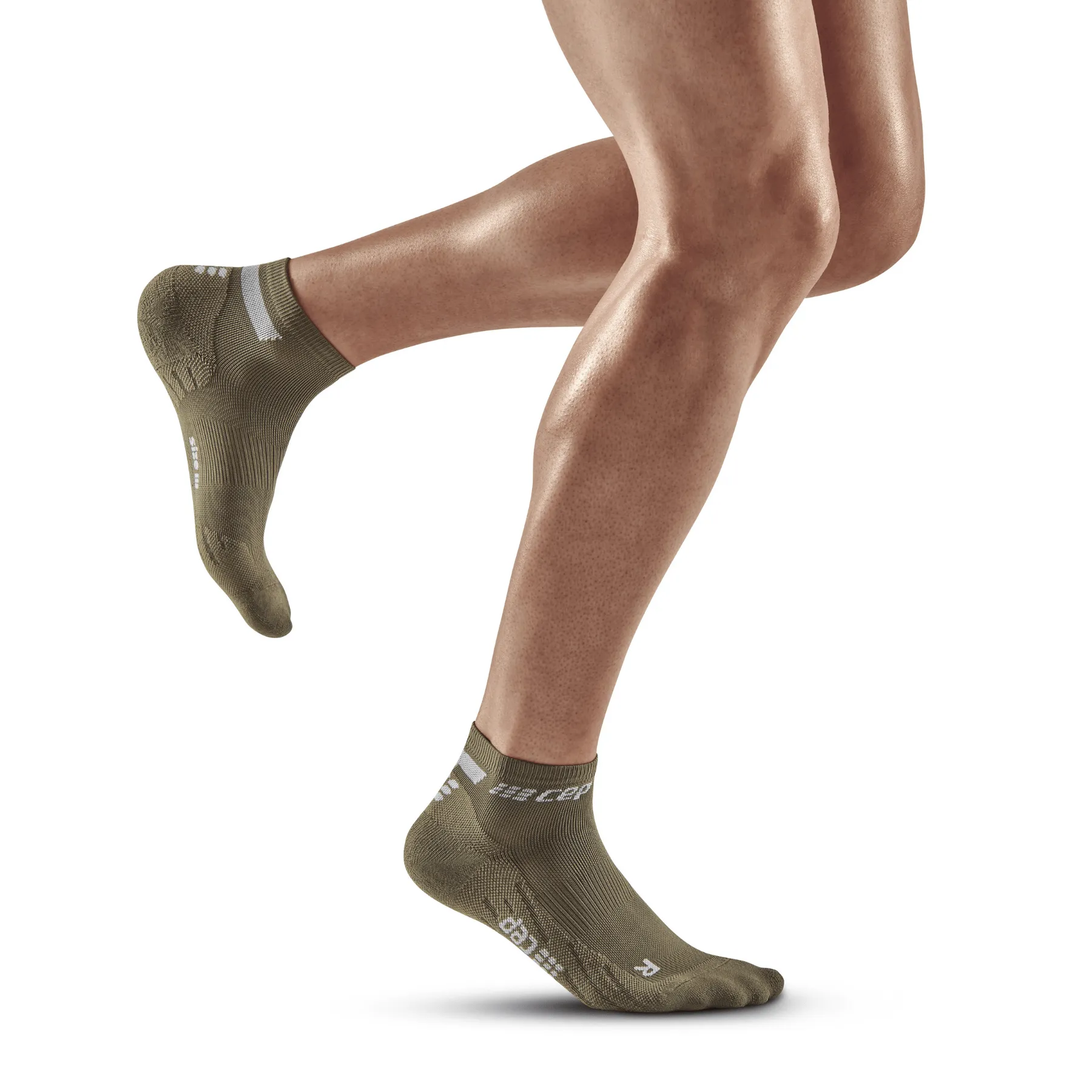 CEP Compression The Run Low Cut 4.0 Men's Compression Socks (Olive)