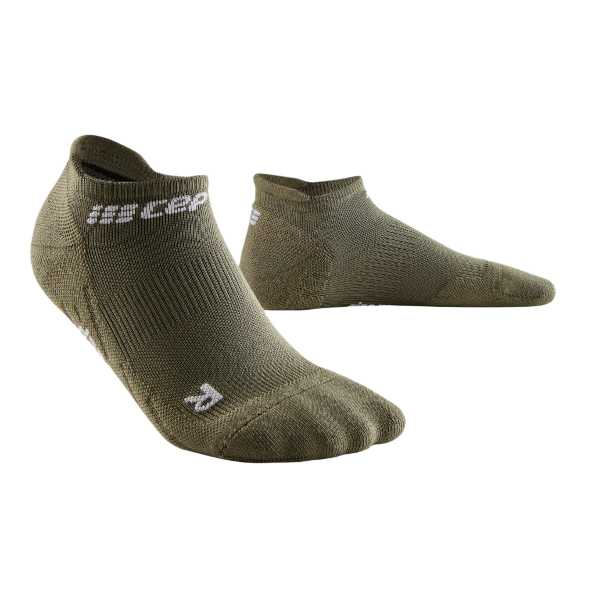 CEP Compression The Run No Show 4.0 Men's Running Socks (Olive)