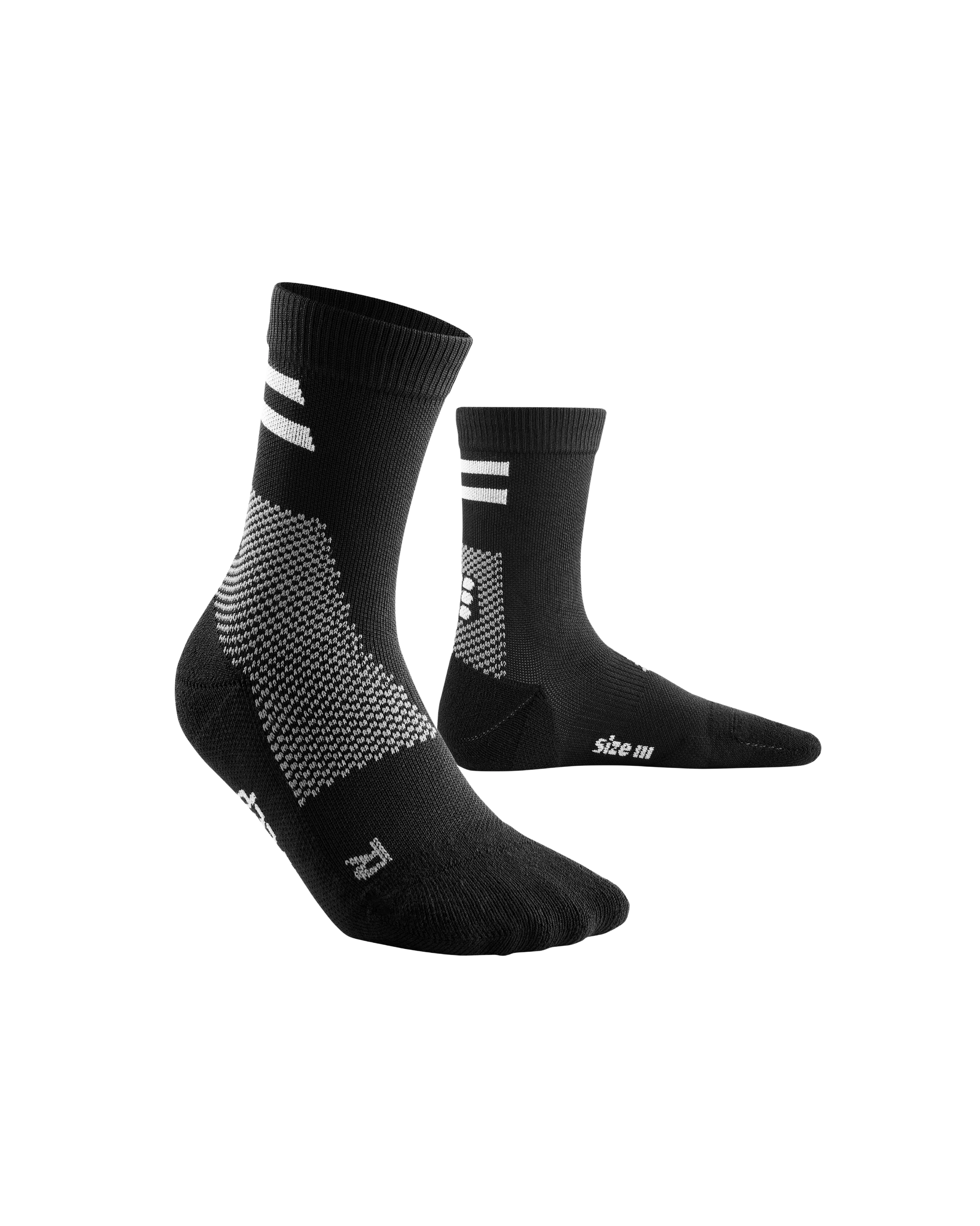 CEP Compression Training Mid Cut Men's Compression Socks (Black)