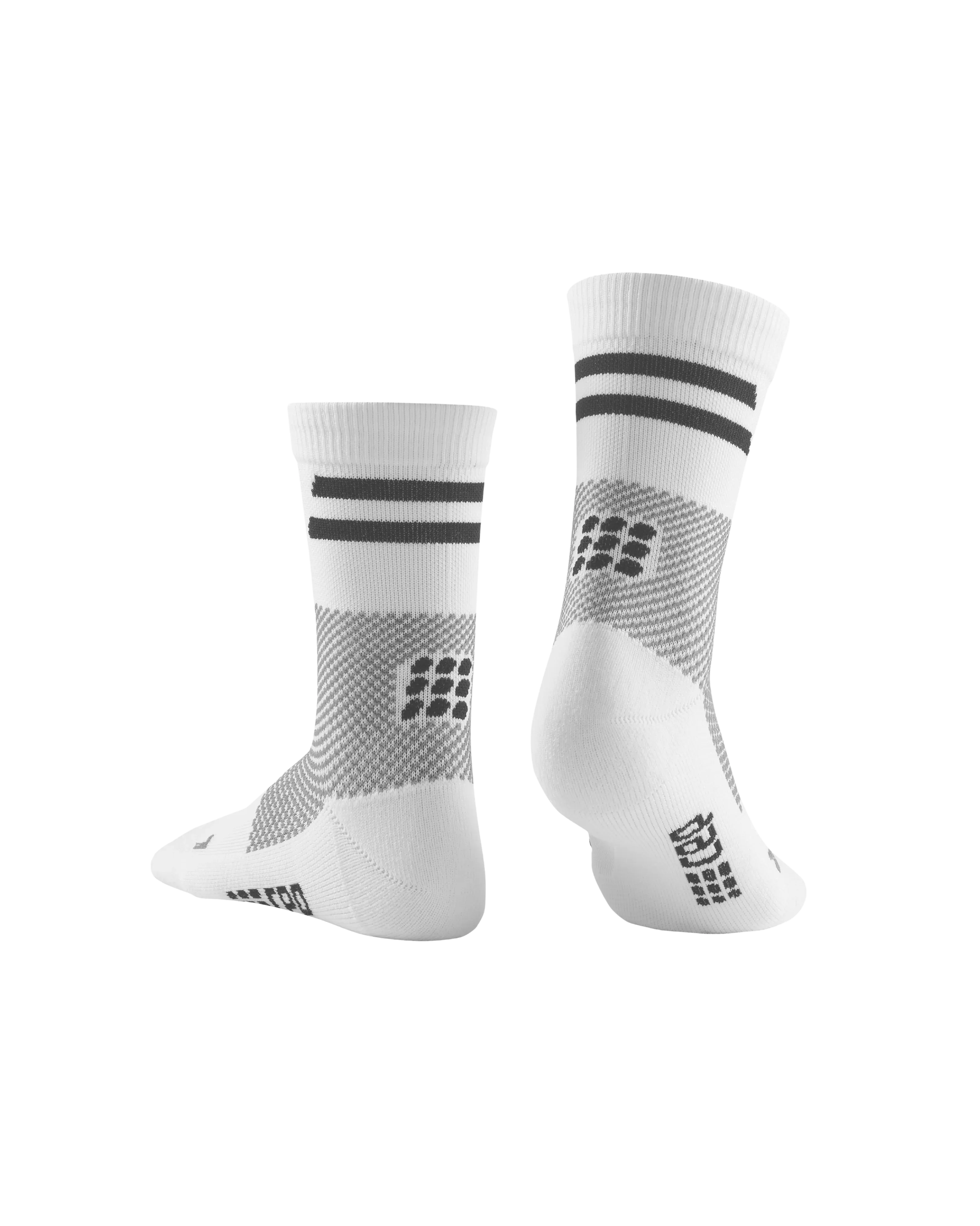 CEP Compression Training Mid Cut Men's Compression Socks (White)