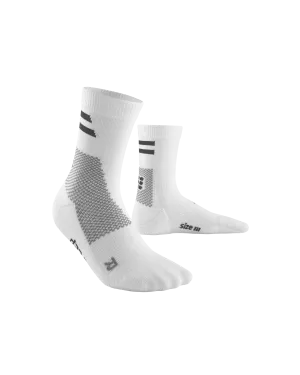 CEP Compression Training Mid Cut Men's Compression Socks (White)