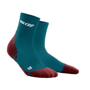 CEP Compression Ultralight Short Men's Compression Socks (Petrol/Dark Red)