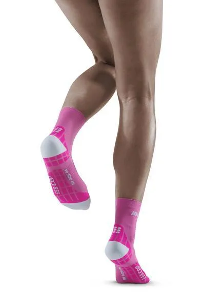 CEP Compression Ultralight Short Women's Compression Socks (Electric Pink/Light Grey)
