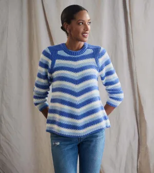 Chevron Swing Sweater - Navy Blue -Hatley