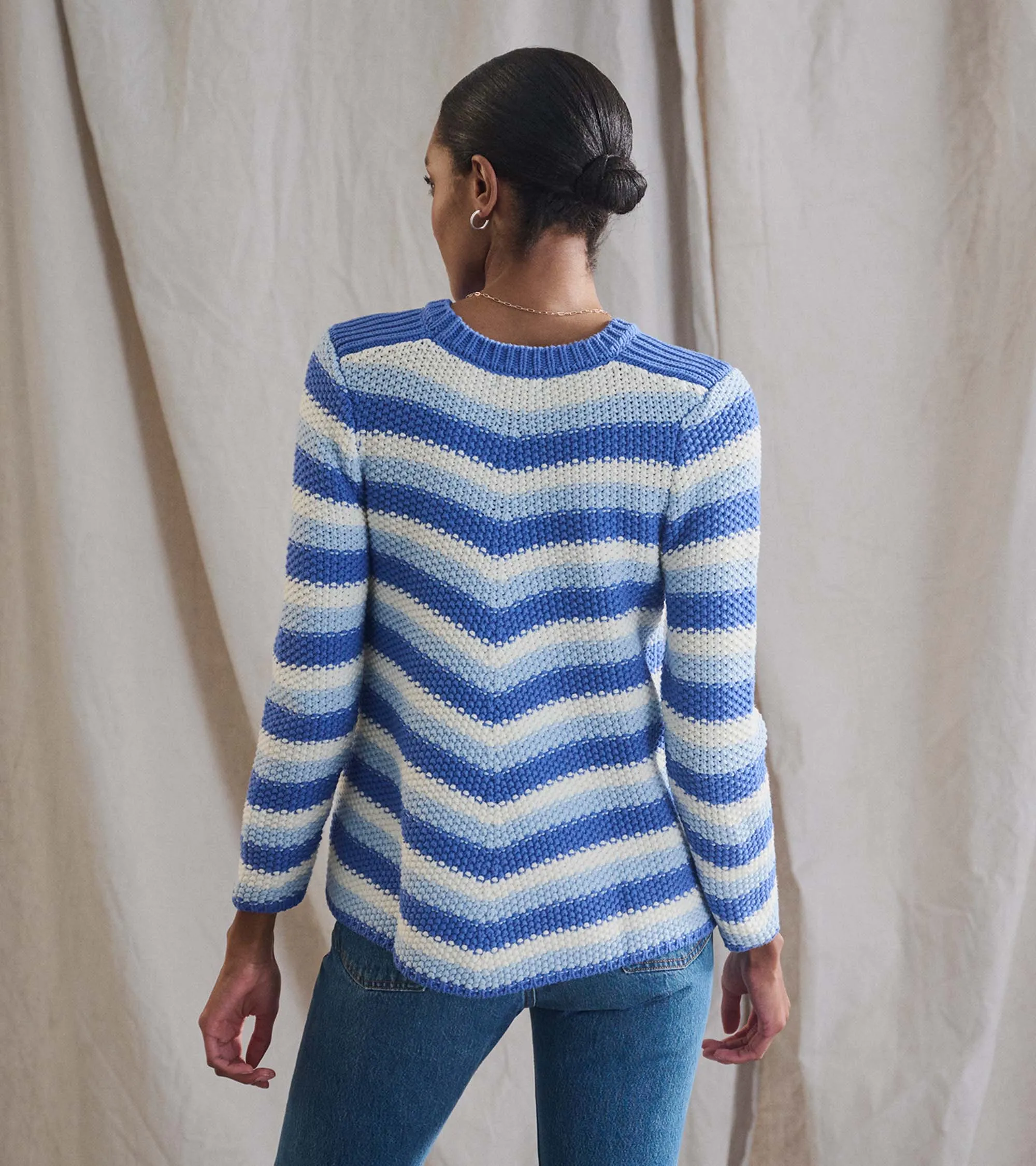 Chevron Swing Sweater - Navy Blue -Hatley