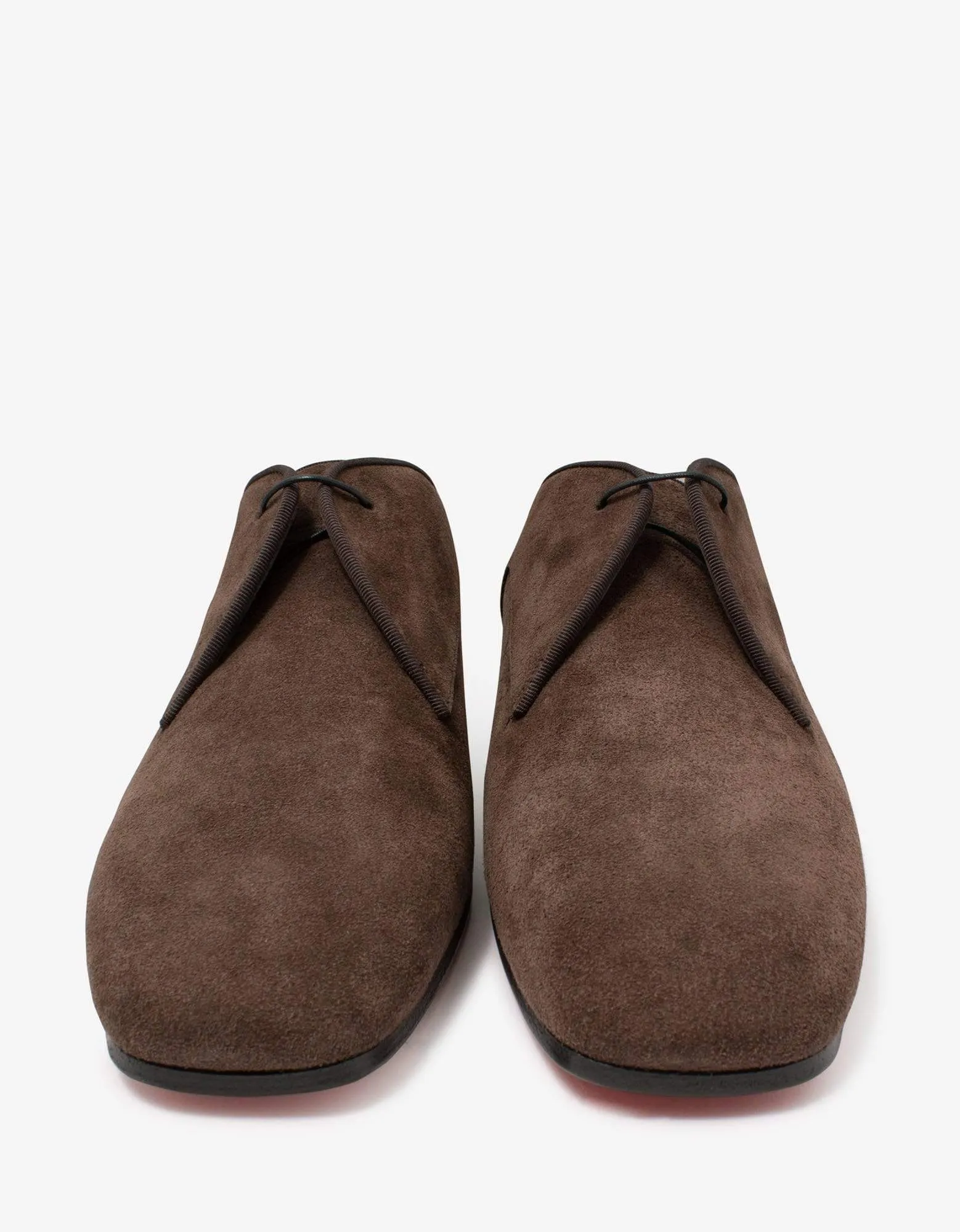 Christian Louboutin Carderby Brown Suede Leather Shoes