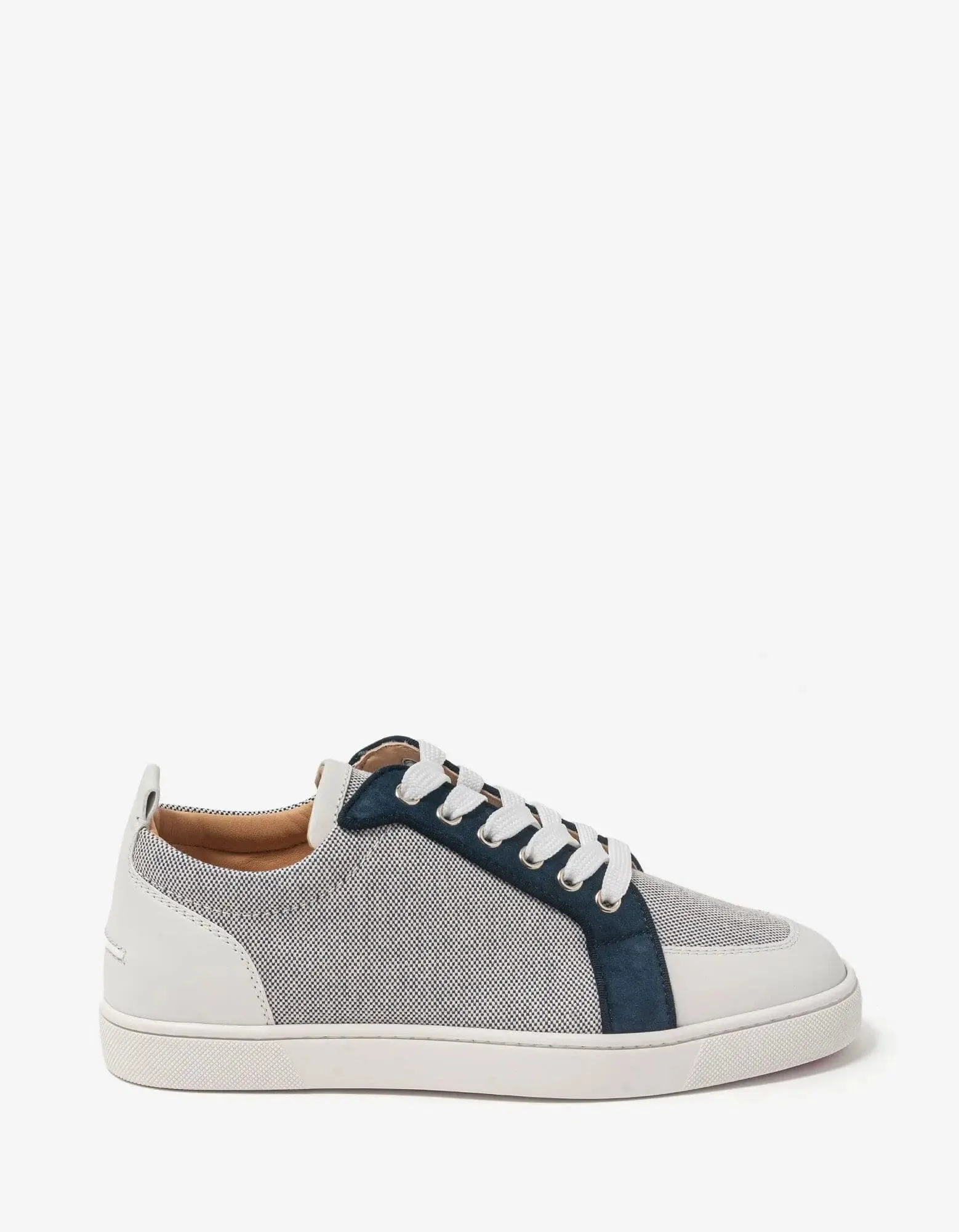 Christian Louboutin Rantulow Flat Navy Blue & White Trainers