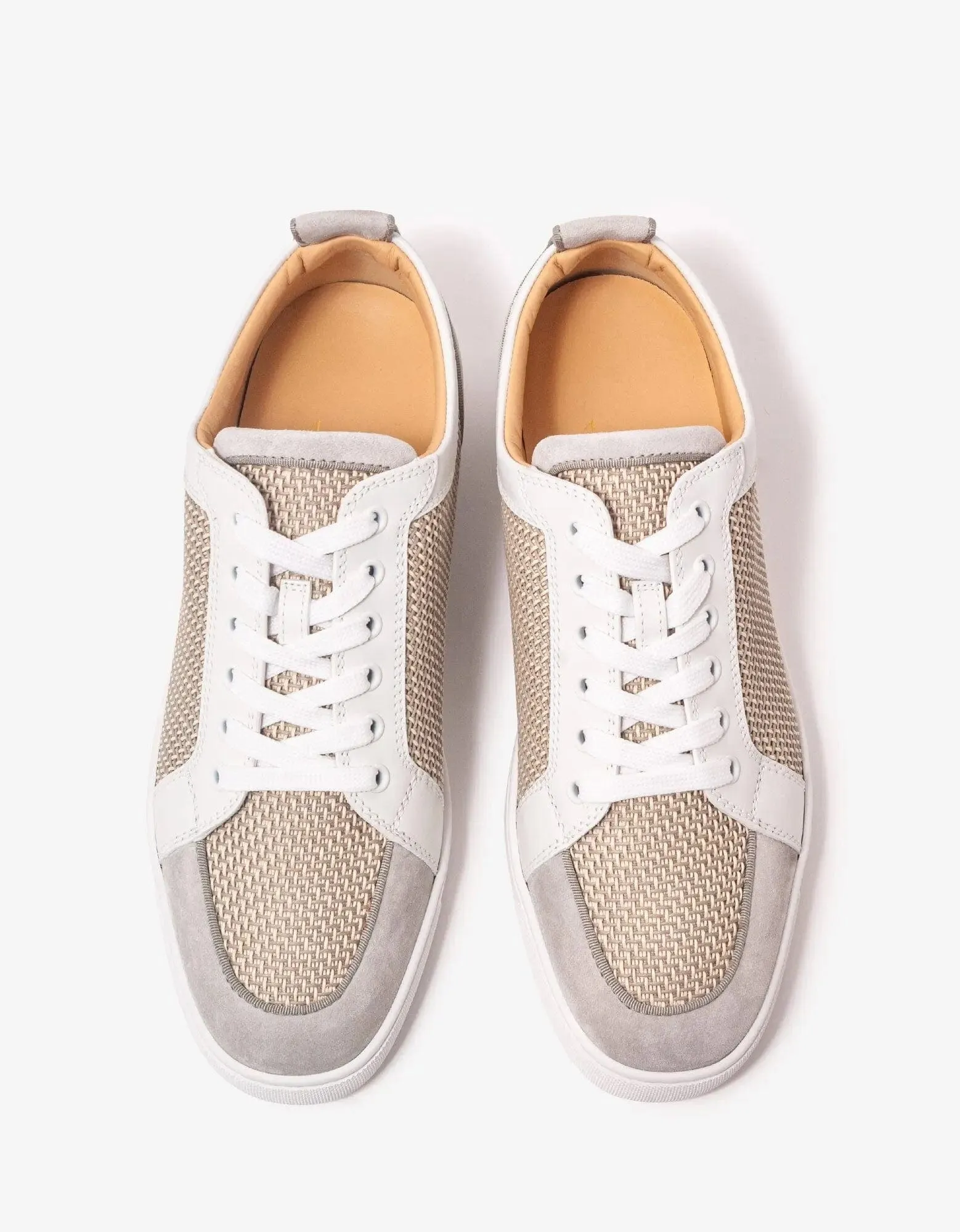 Christian Louboutin Rantulow Grey & Champagne Trainers