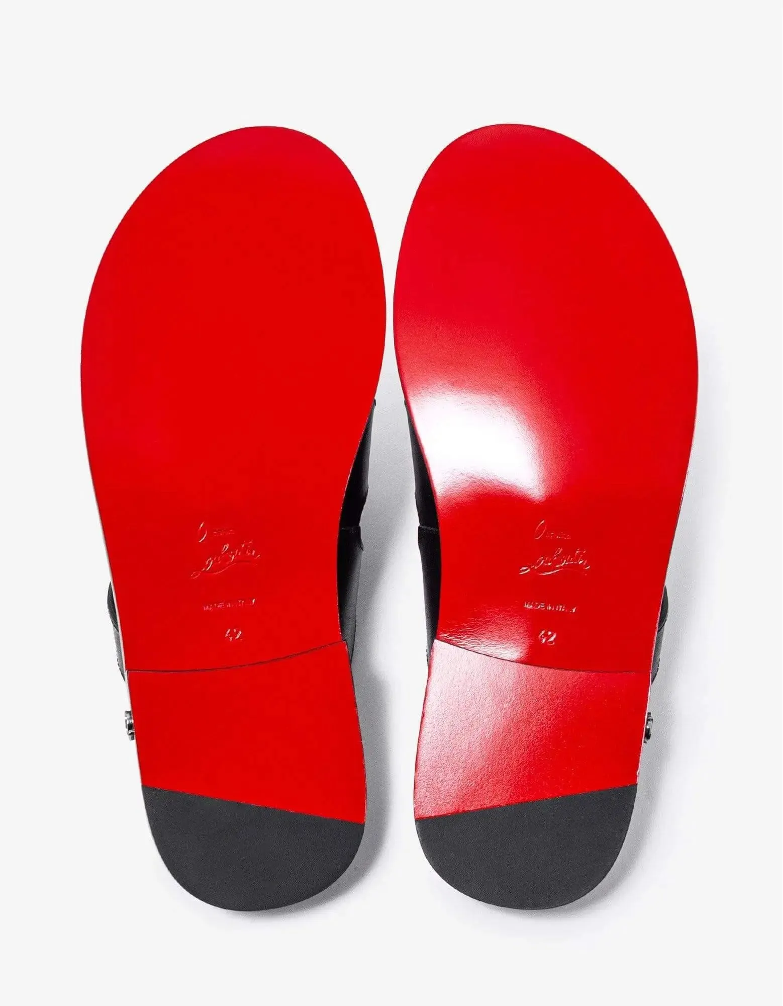 Christian Louboutin Sinouhe Black Leather Sandals