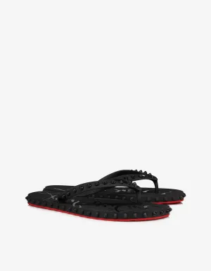 Christian Louboutin Super Loubi Flip Black Sandals