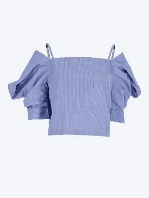 Cotton poplin sweater