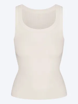 Cotton rib cropped tank