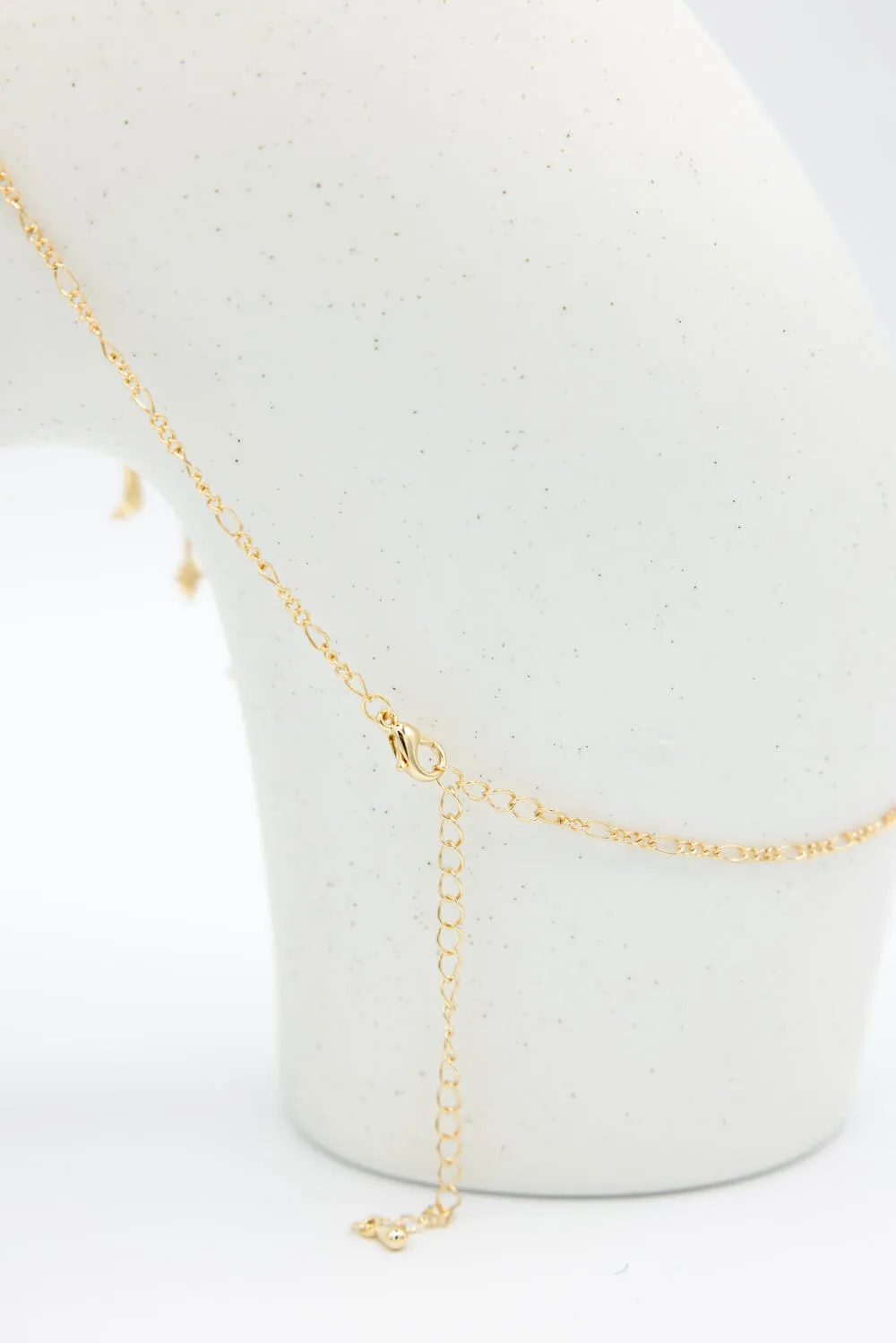 Cross Chain Charm Necklace in Gold | ENA760GDCRY