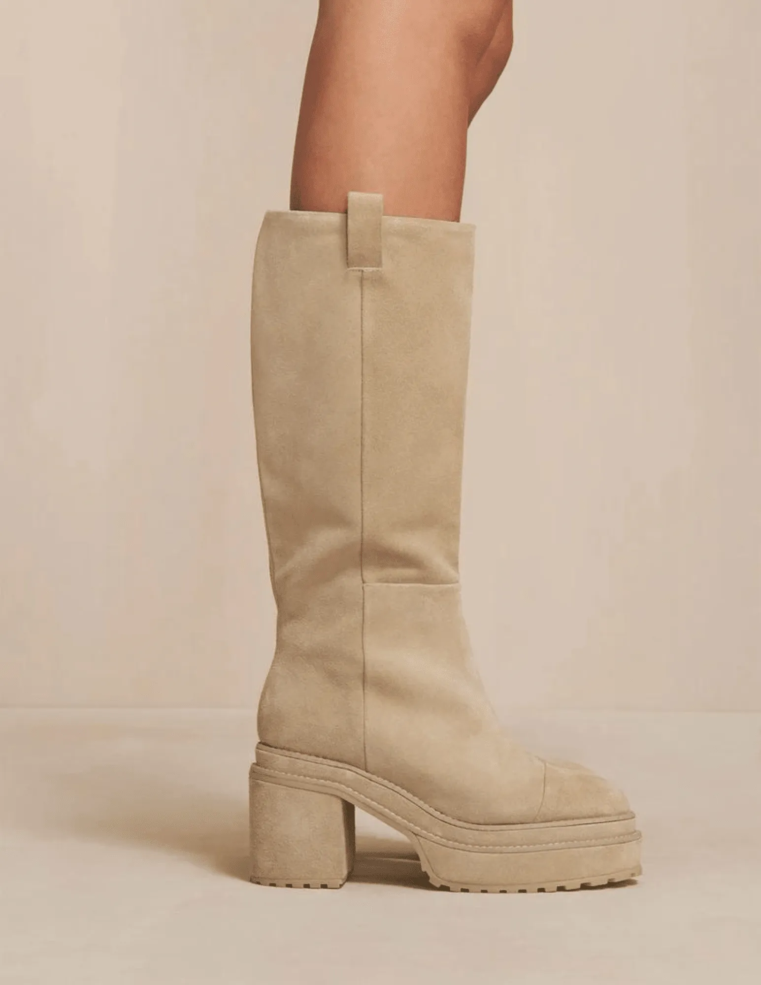 Cult Gaia Hana Mid Calf Suede Boots