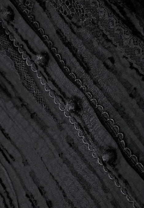 Dark In Love - Gothic Tattered Cape Mock Two-Piece - Blouse