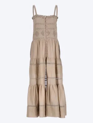 Divine lacy cotton maxi dress