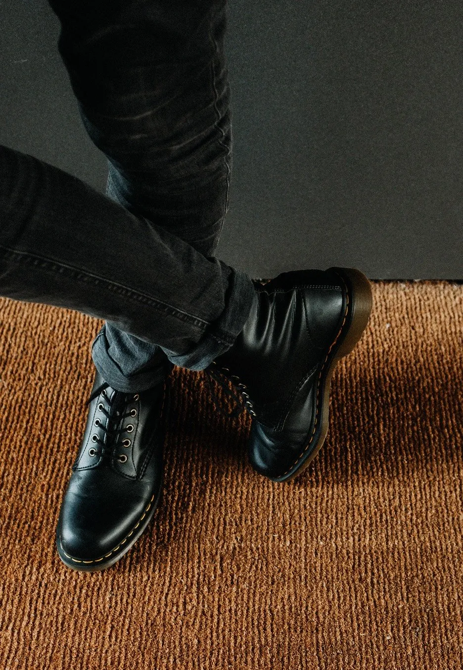 Dr. Martens - Vegan 1460 Black Felix Rub Off - Shoes
