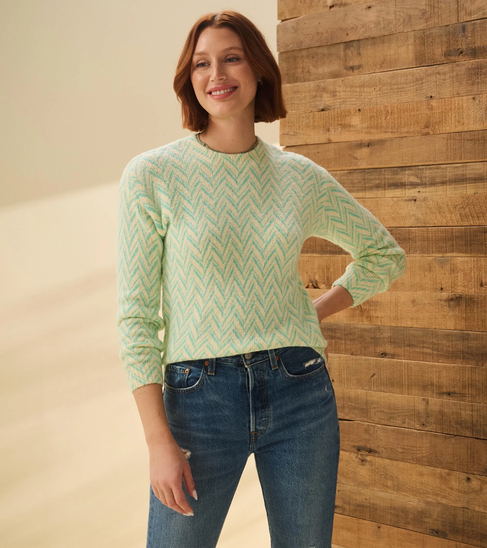 Ella Sweater - Chevron Print -Hatley