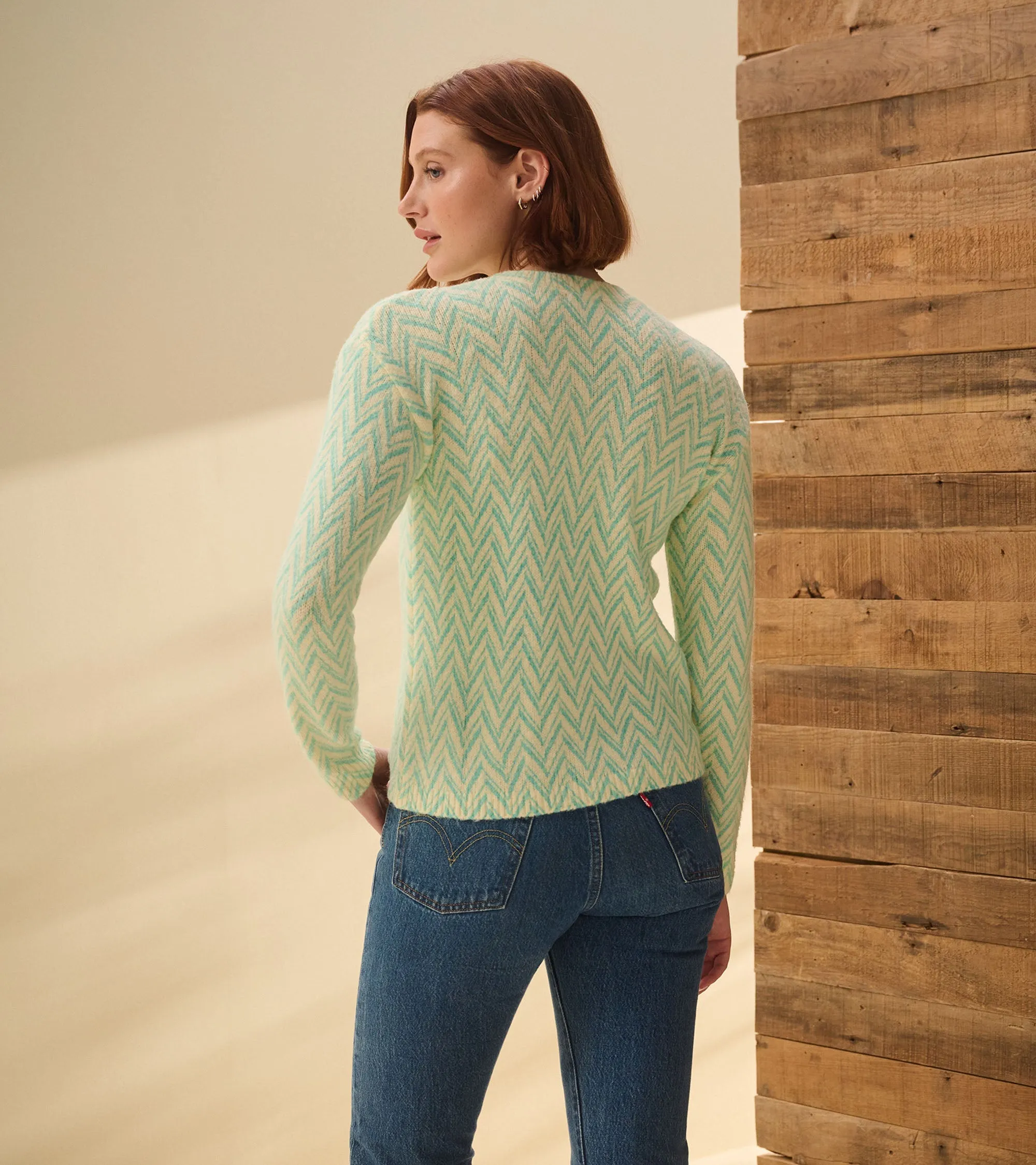 Ella Sweater - Chevron Print -Hatley