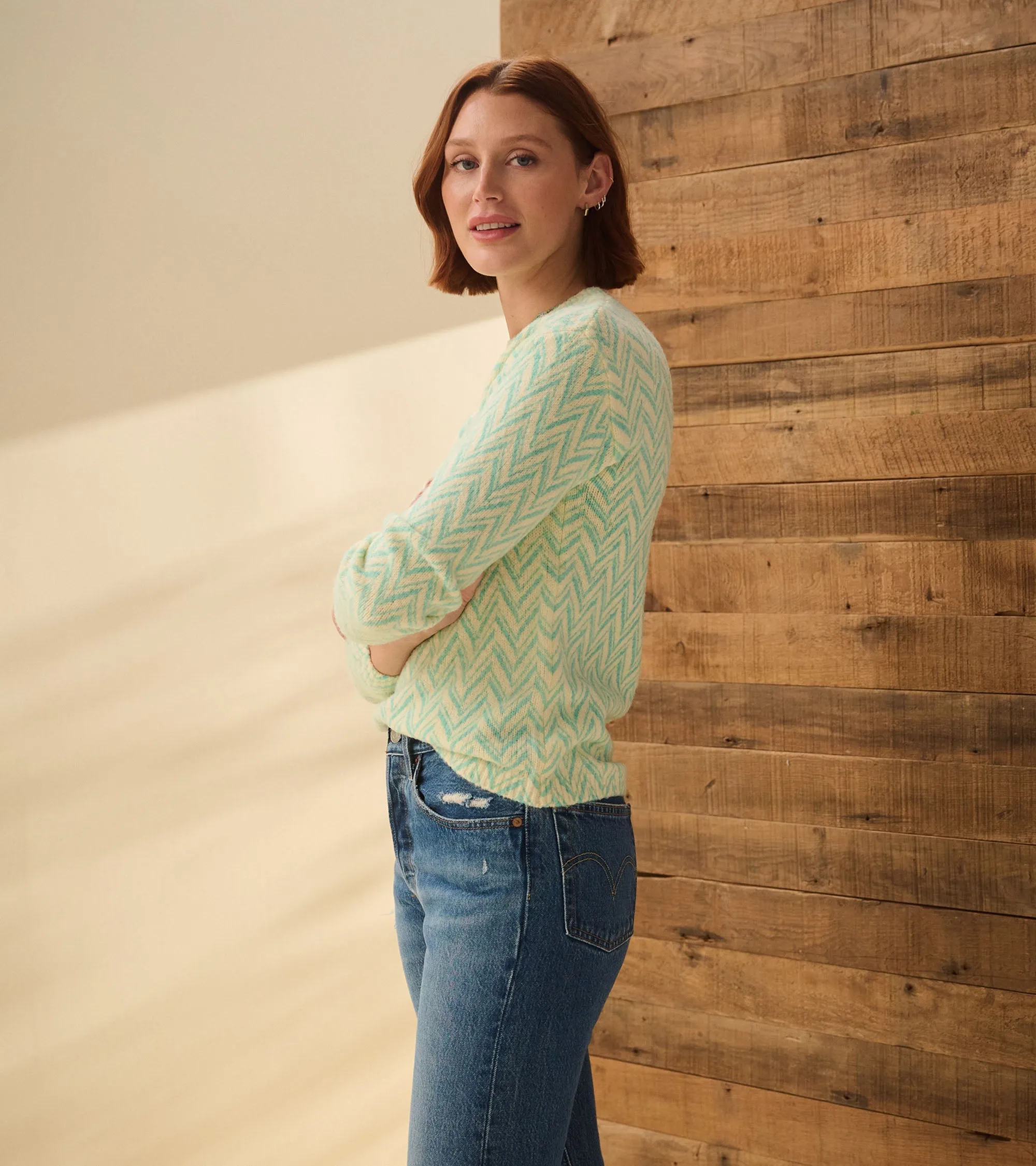 Ella Sweater - Chevron Print -Hatley